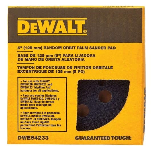 DEWALT DWE64233 5" Eight Hole Hook & Loop Pad - Medium