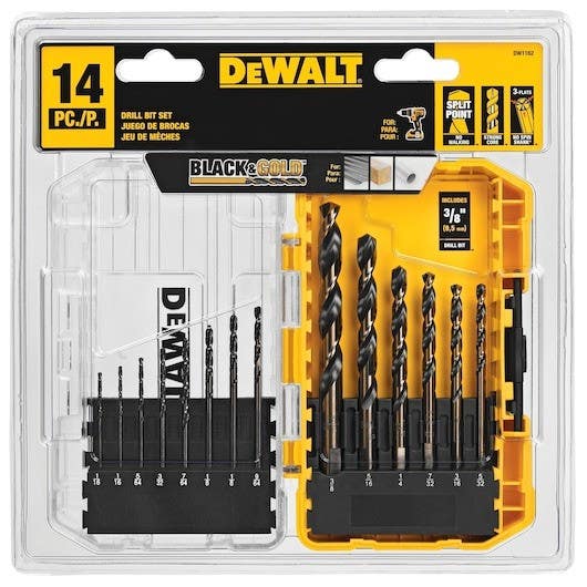 DEWALT DW1162 Black Oxide Set (14 pc), Bits Size Ranging from 1/16 inch to 1/4 inch