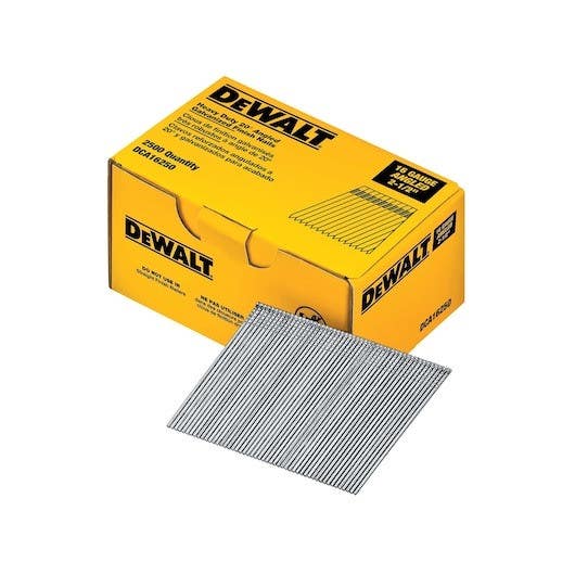 DEWALT DCA16250 16 Gauge Angled Finish Nail, 2500 Count