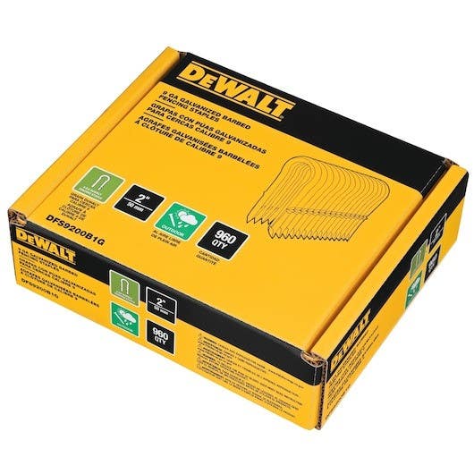 DEWALT DFS9 9GA Galv Barbed Staple 960 Pack