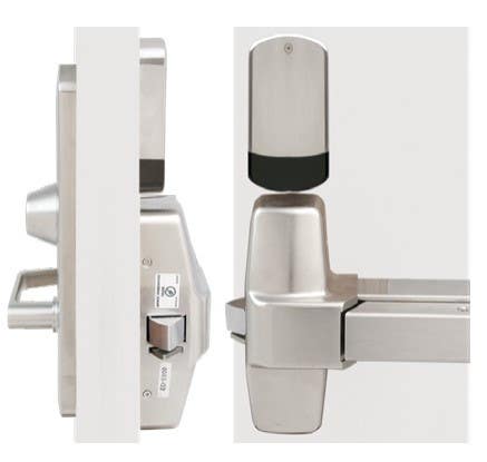 TownSteel Rejuvenator Series EKE1B2 e-Kestros Electronic Exit Device Lever Trim, Entrance (With Cylinder)