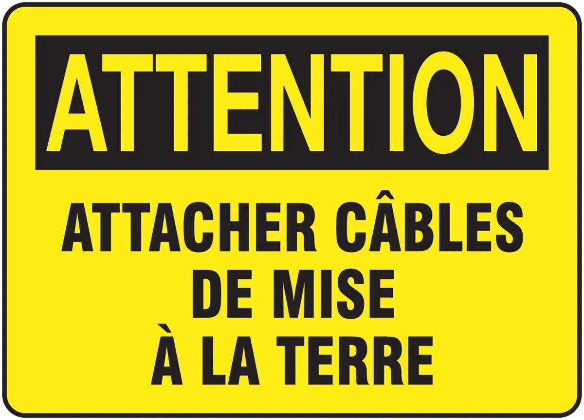AccuformNMC FRMCHL Bilingual French Sign, Electrical