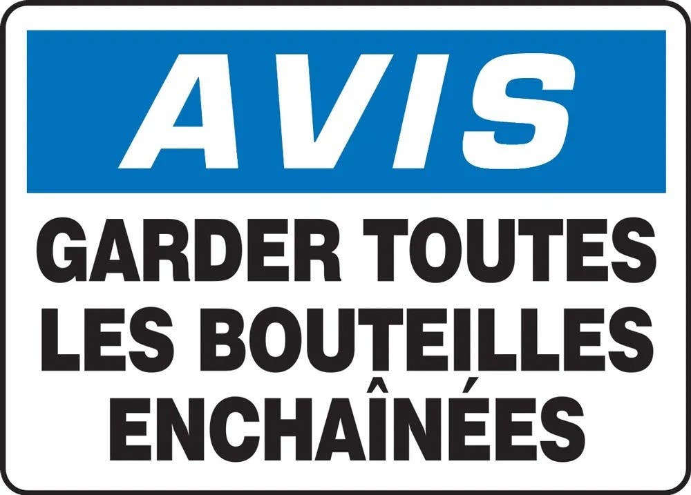 AccuformNMC MCPG OSHA Notice Safety Sign, Keep All Cylinders Chained