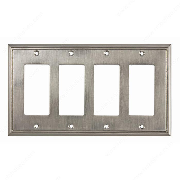 Richelieu BP851111195 Contemporary Style Switch plate 4 Decora
