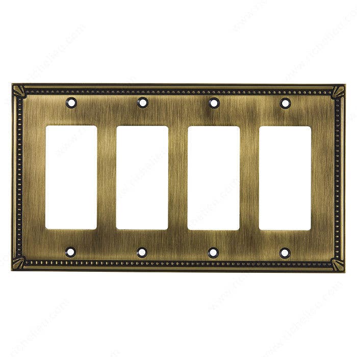 Richelieu BP861111AE Traditional Style Switch plate 4 Decora