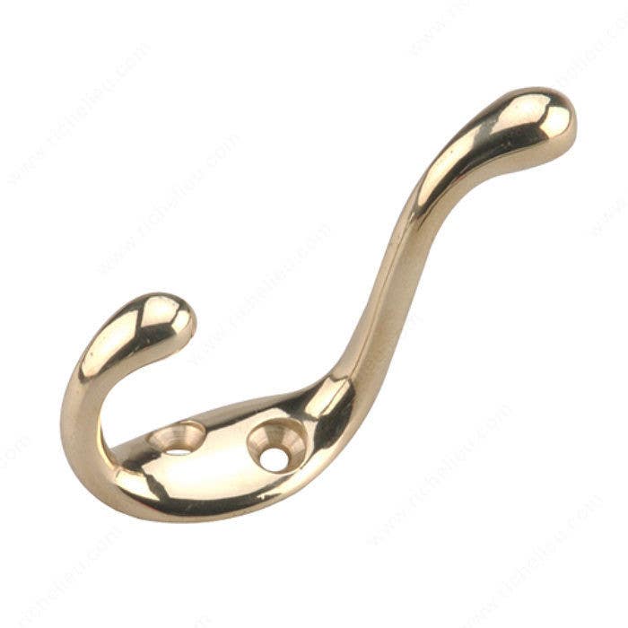 Richelieu 235SBV 3-1/2 in Heavy Duty Coat Hook, Pack Of 10