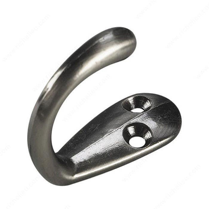 Richelieu 223 1-3/4 in Single Wardrobe Hook, Pack Of 20