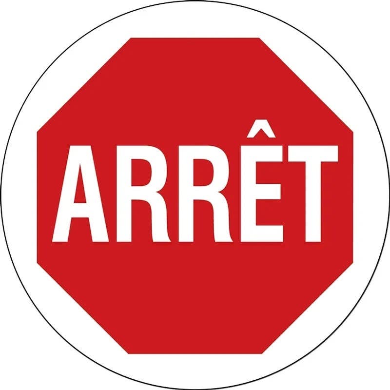 AccuformNMC MFS Slip-Gard Adhesive Floor Safety Sign, Stop