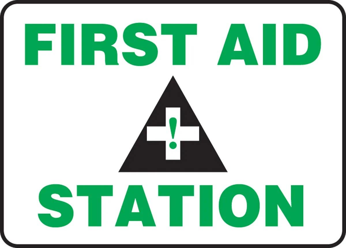 AccuformNMC MFSD Safety Sign, First Aid Station