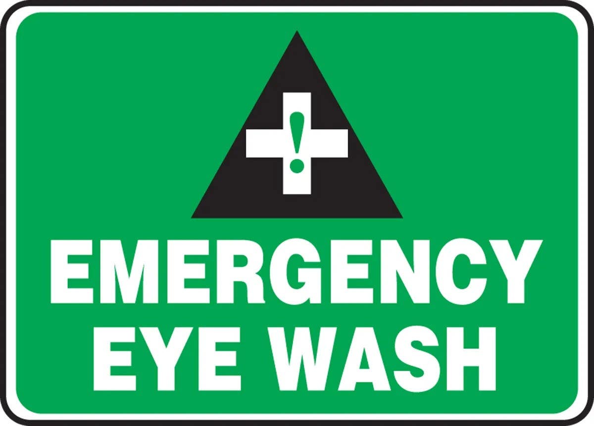 AccuformNMC MFSD Safety Sign, Emergency Eye Wash