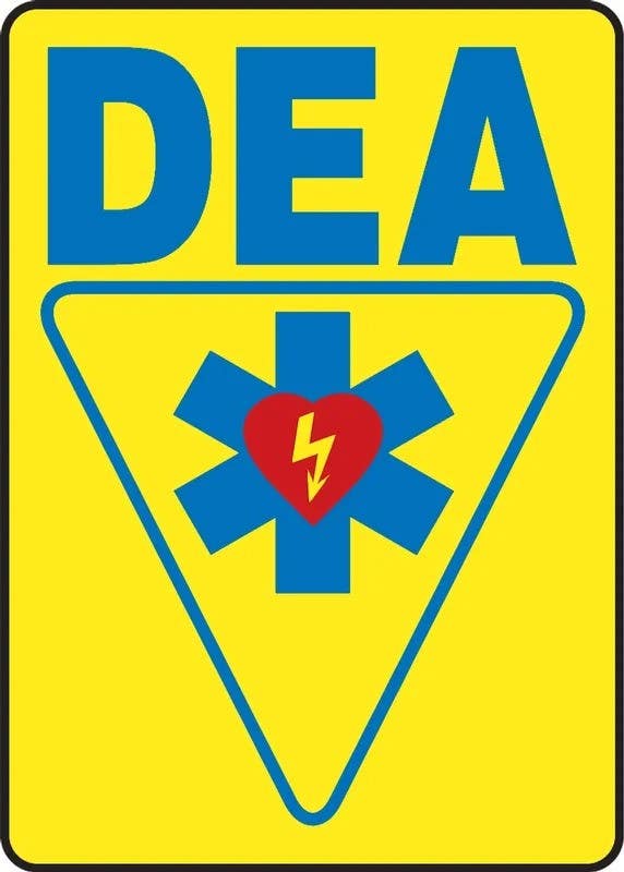 AccuformNMC MFSD Safety Sign, AED