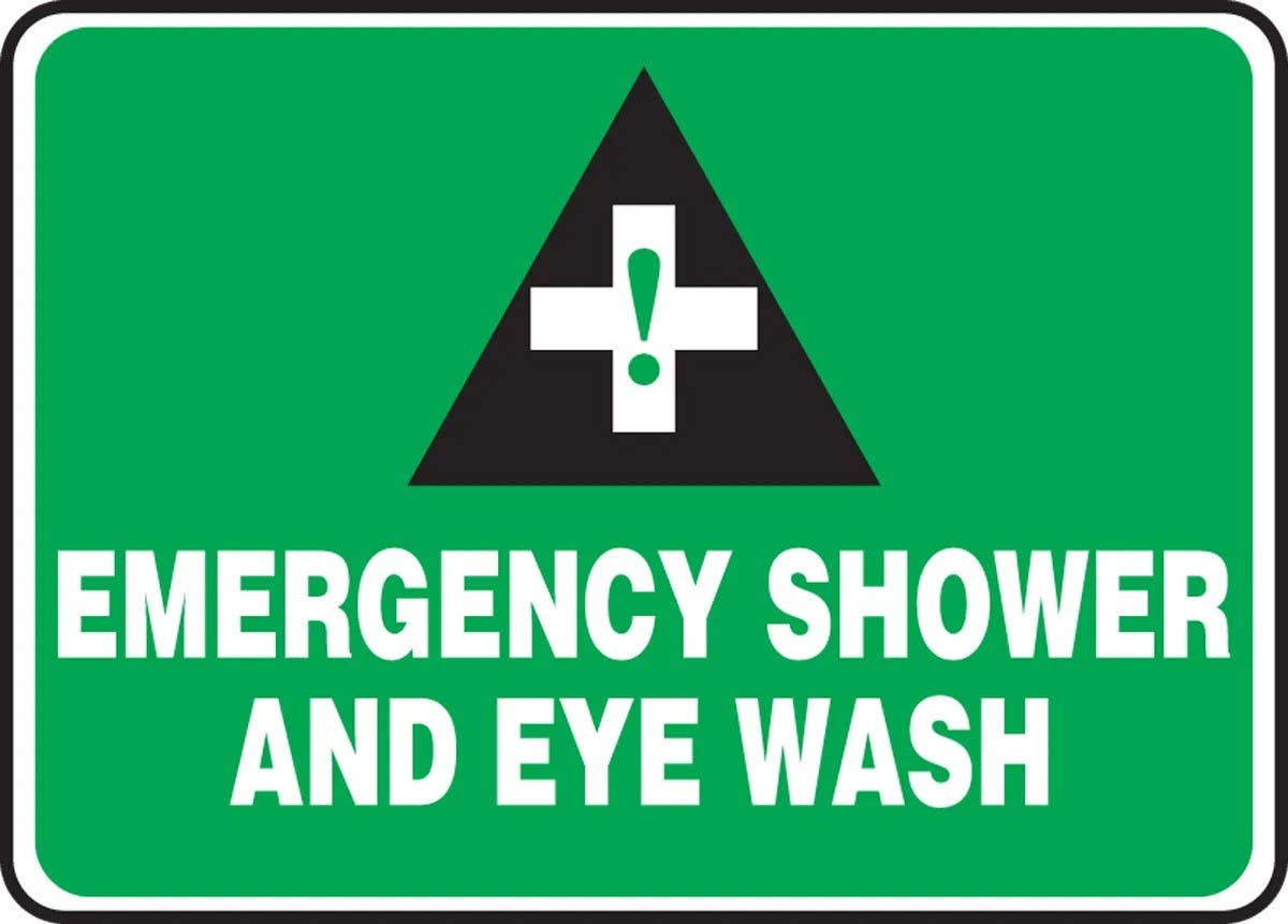 AccuformNMC MFSD Safety Sign, Emergency Shower And Eye Wash