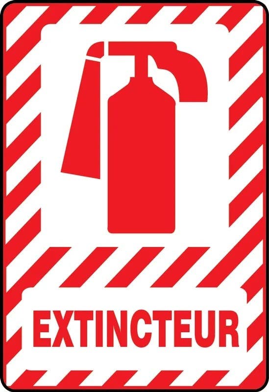 AccuformNMC MFXG Safety Sign, Fire Extinguisher