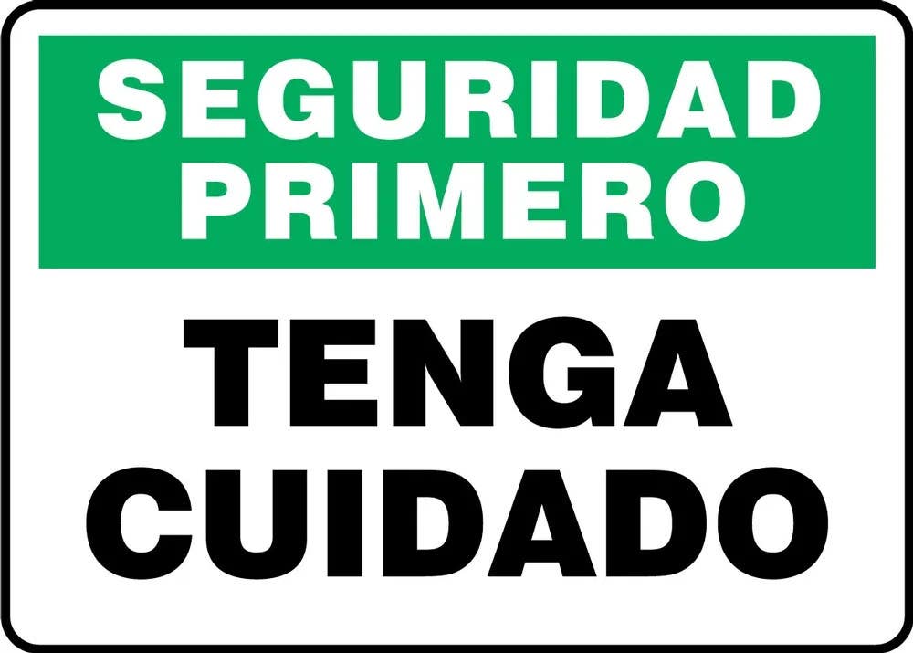 AccuformNMC MGNF OSHA Safety First Sign, Be Careful