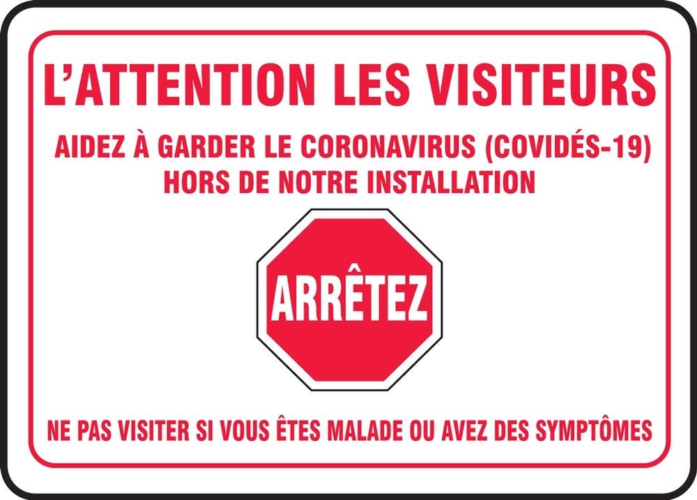 AccuformNMC MGNG Safety Sign, Stop Attention Visitors, Help Keep The Coronavirus (Covid-19) Out…