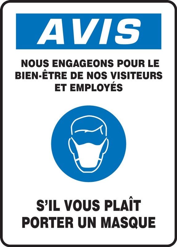 AccuformNMC MPPA OSHA Notice Safety Sign, We Commit To The Well Being Of Our Visitors…