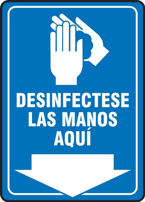AccuformNMC MRST Safety Sign, Sanitize Hands Here