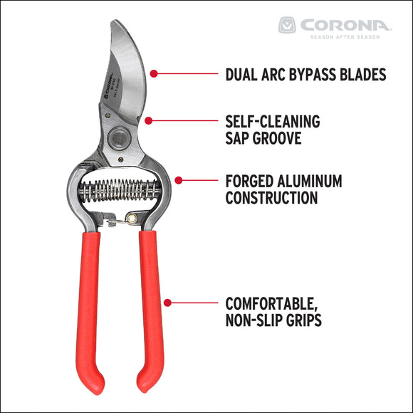 Corona BP 3180D Classic Cut Bypass Pruner, 1" Cut Capacity