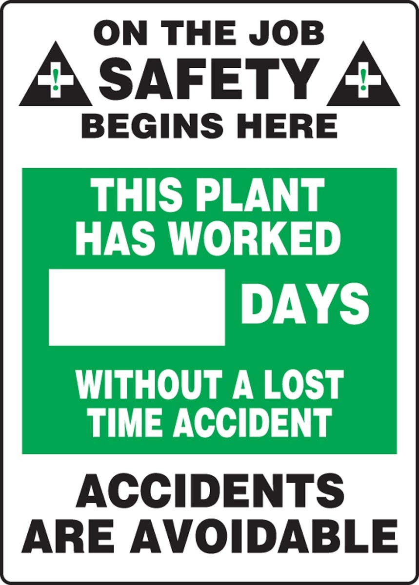 AccuformNMC MSR Write-A-Day Scoreboards, This Plant Has Worked _ Days Without A Lost Time Accident