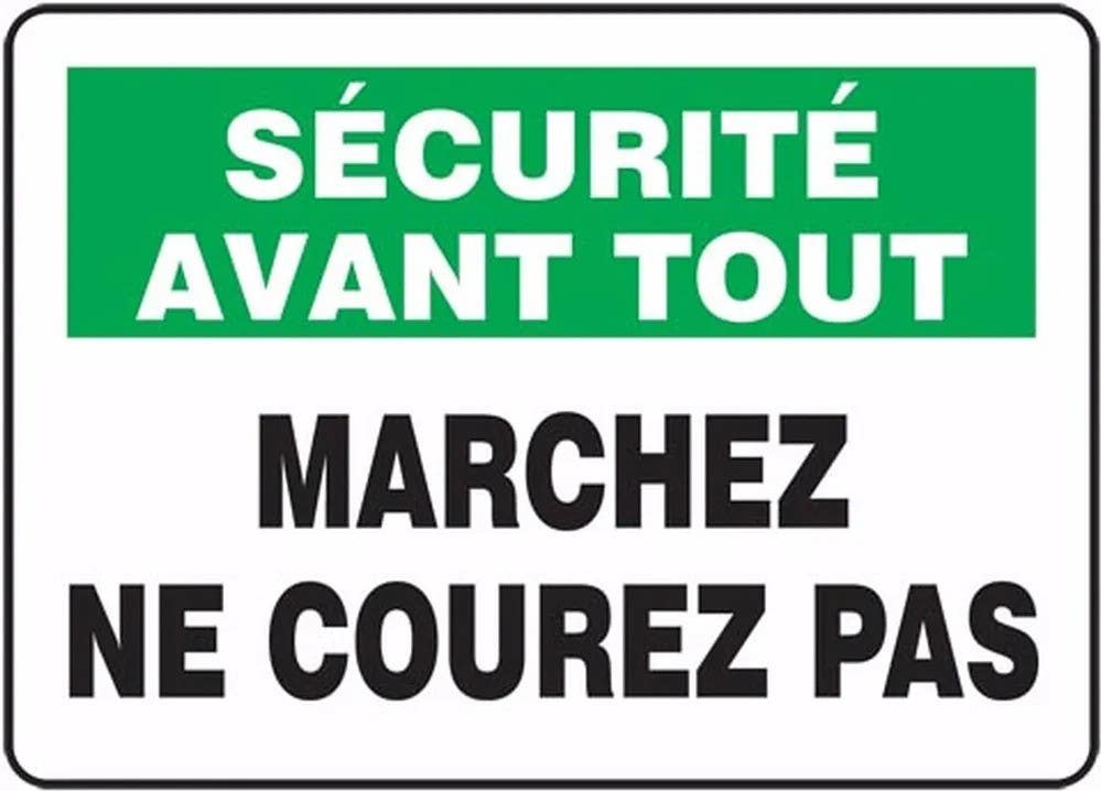 AccuformNMC FRMVHR Bilingual French Sign, Slips, Trips & Falls