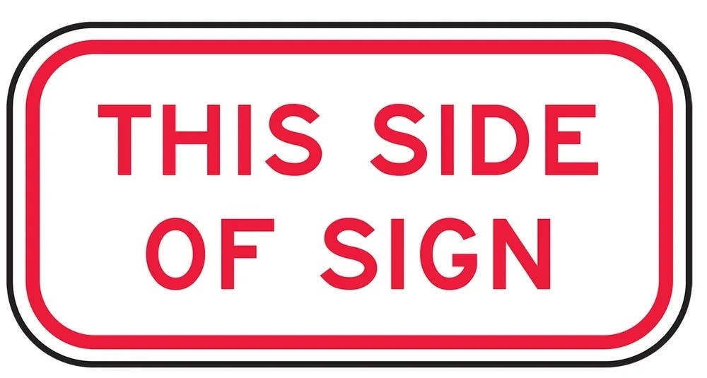 AccuformNMC FRP107RA No Parking Traffic Sign, This Side Of Sign, Engineer Grade Reflective Aluminum (.080), 6" H x 12" W