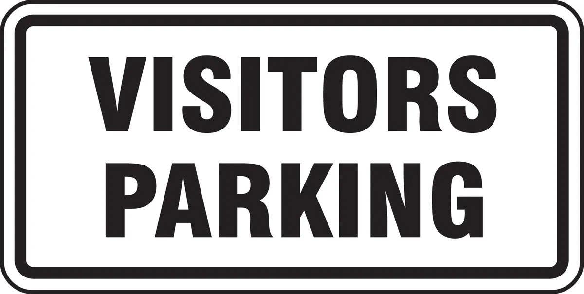 AccuformNMC FRP198 Facility Traffic Sign, Visitors Parking, 12" H x 24" W