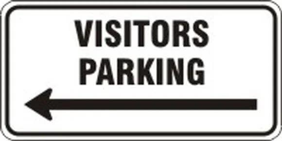 AccuformNMC FRP Facility Traffic Sign, Visitors Parking, 12" H x 24" W