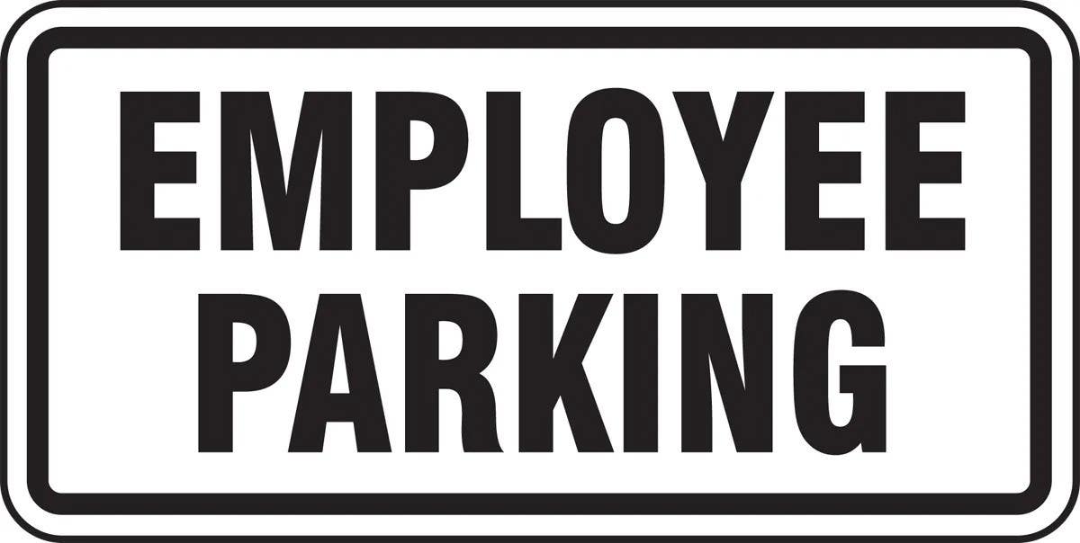 AccuformNMC FRP202 Facility Traffic Sign, Employee Parking, 12" H x 24" W
