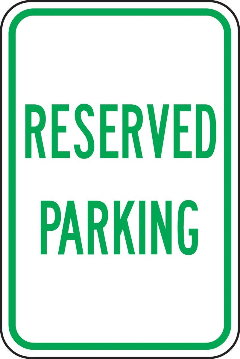 AccuformNMC FRP Traffic Sign, Reserved Parking, Engineer Grade Reflective Aluminum (.080)