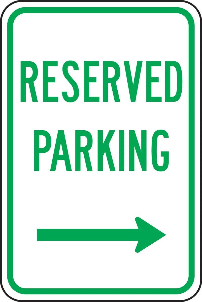 AccuformNMC FRP Traffic Sign, Reserved Parking, Engineer Grade Reflective Aluminum (.080), 18" H  x 12" W