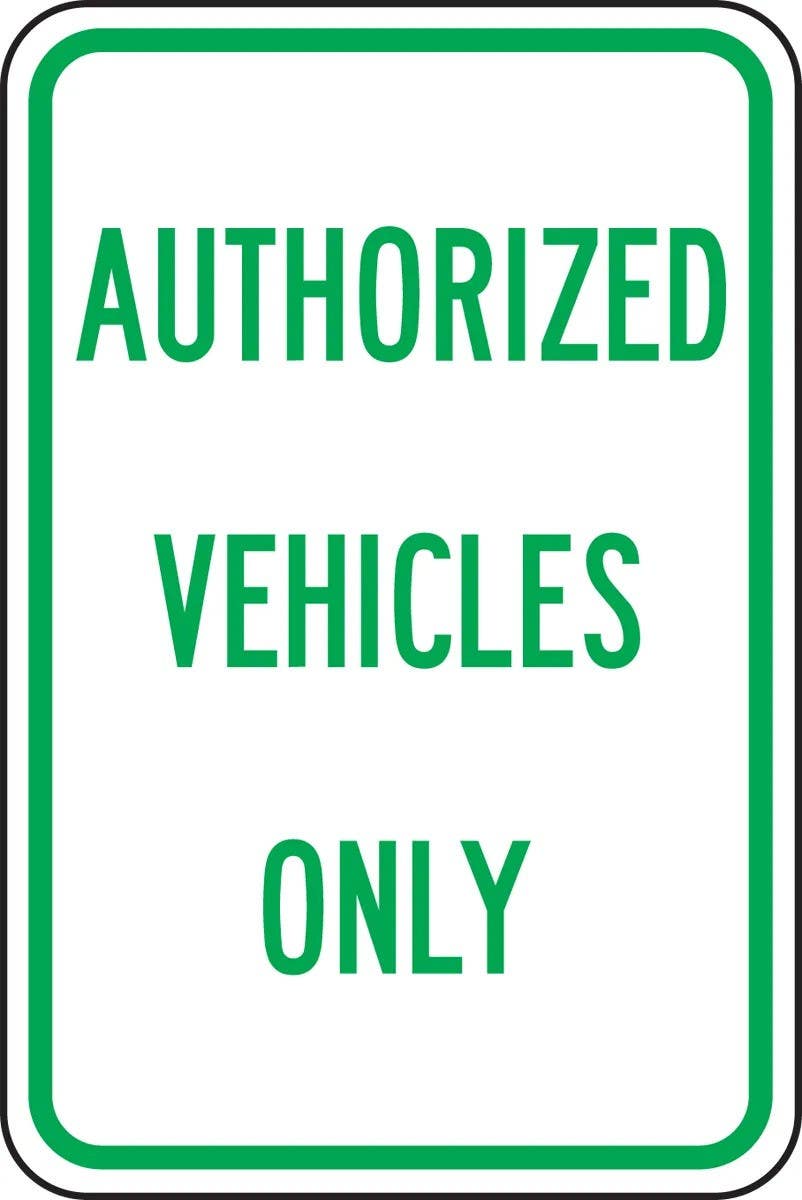 AccuformNMC FRP214RA Designated Parking Sign, Authorized Vehicles Only, Engineer Grade Reflective Aluminum (.080)