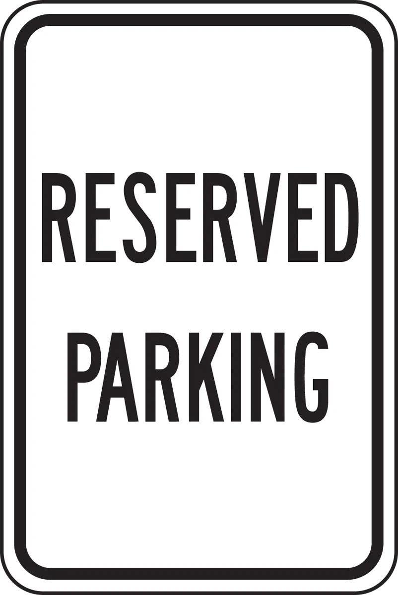 AccuformNMC FRP217RA Traffic Sign, Reserved Parking, Engineer Grade Reflective Aluminum (.080), 18" H  x 12" W