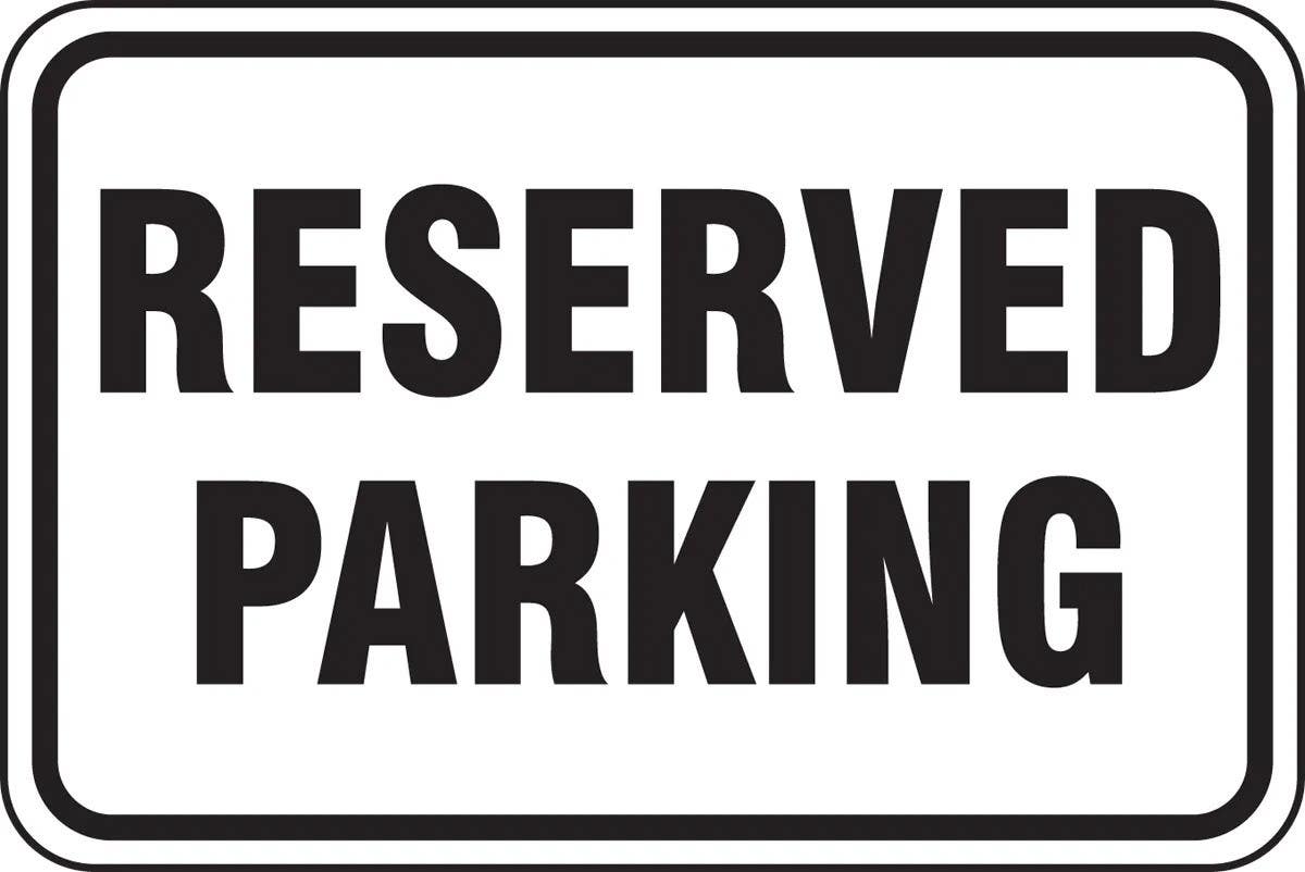 AccuformNMC FRP237RA Traffic Sign, Reserved Parking, Engineer Grade Reflective Aluminum (.080), 18" H  x 12" W