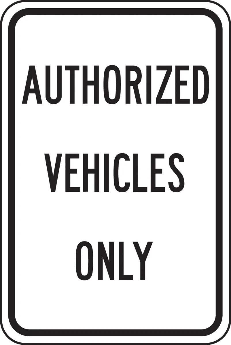 AccuformNMC FRP245RA Designated Parking Sign, Authorized Vehicles Only, Engineer Grade Reflective Aluminum (.080)