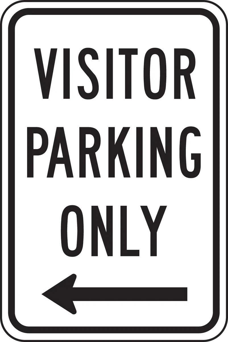 AccuformNMC FRP Traffic Sign, Visitor Parking Only, Engineer Grade Reflective Aluminum (.080), 18" H  x 12" W