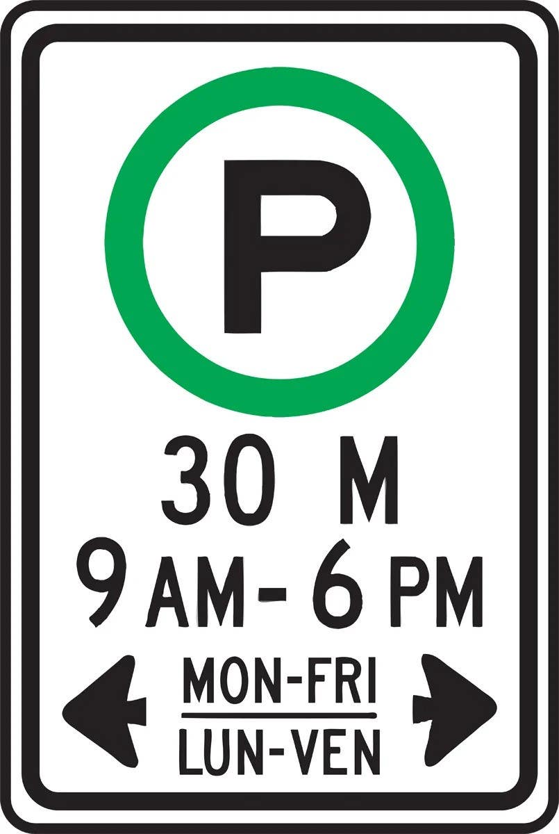 AccuformNMC FRP372 Parking Sign, Hours, 18" H  x 12" W