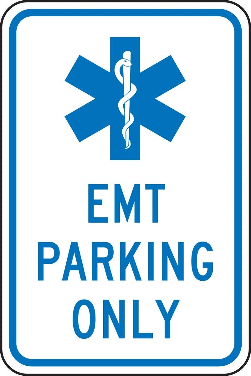 AccuformNMC FRP376RA EMT Parking Only Sign, Engineer-Grade Prismatic, 18" H  x 12" W