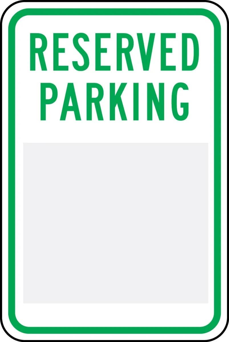 AccuformNMC FRP642 Changeable Parking Sign, Reserved Parking _, 18" H x 12" W
