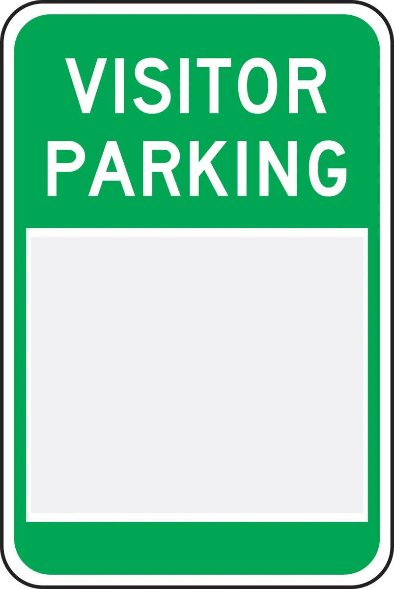 AccuformNMC FRP649 Changeable Parking Sign, Visitor Parking, 18" H x 12" W