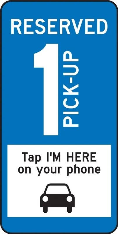 AccuformNMC FRP Traffic Sign, Pick Up (1)(2)(3), Engineer Grade Reflective, 6" H x 12" W