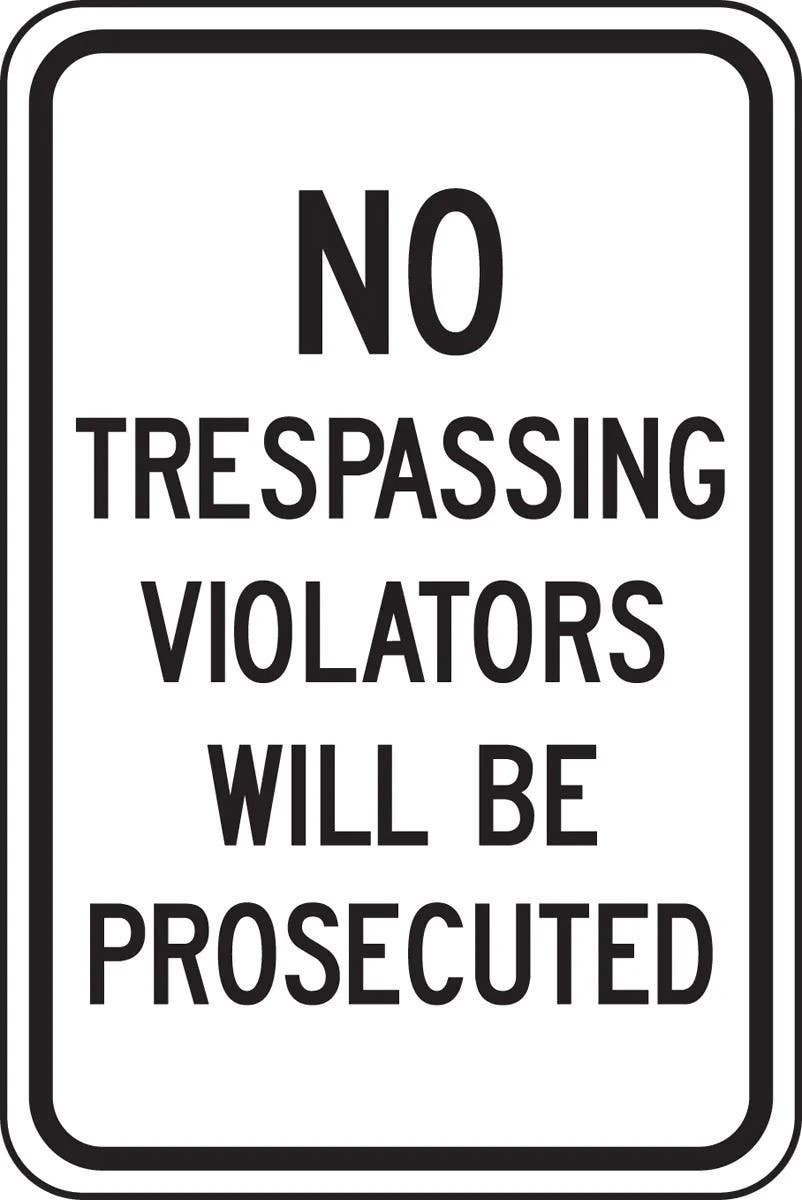 AccuformNMC FRP909RA Traffic Sign, No Trespassing, Violators Will Be Prosecuted, Engineer Grade Reflective Aluminum (.080)