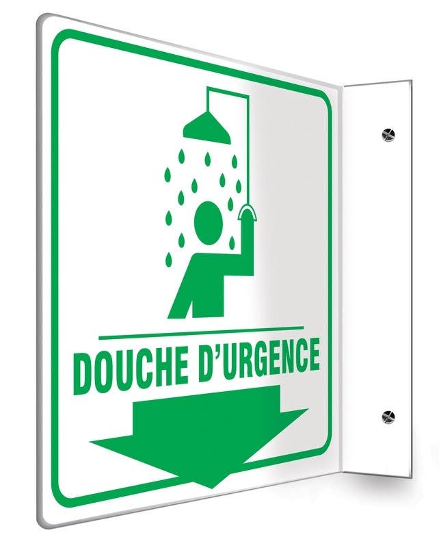 AccuformNMC PSP Projection Safety Sign, Safety Shower