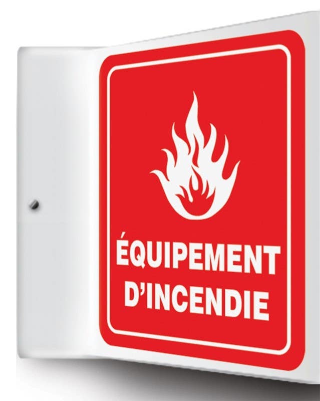 AccuformNMC PSP Projection Sign, Fire Equipment