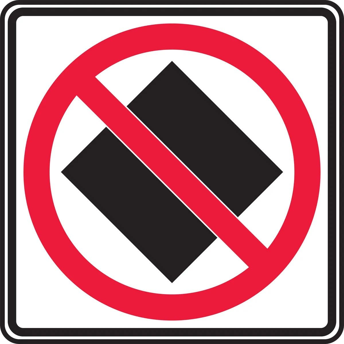 AccuformNMC FRR017 Traffic Sign, No Danger Goods, 24" x 24"