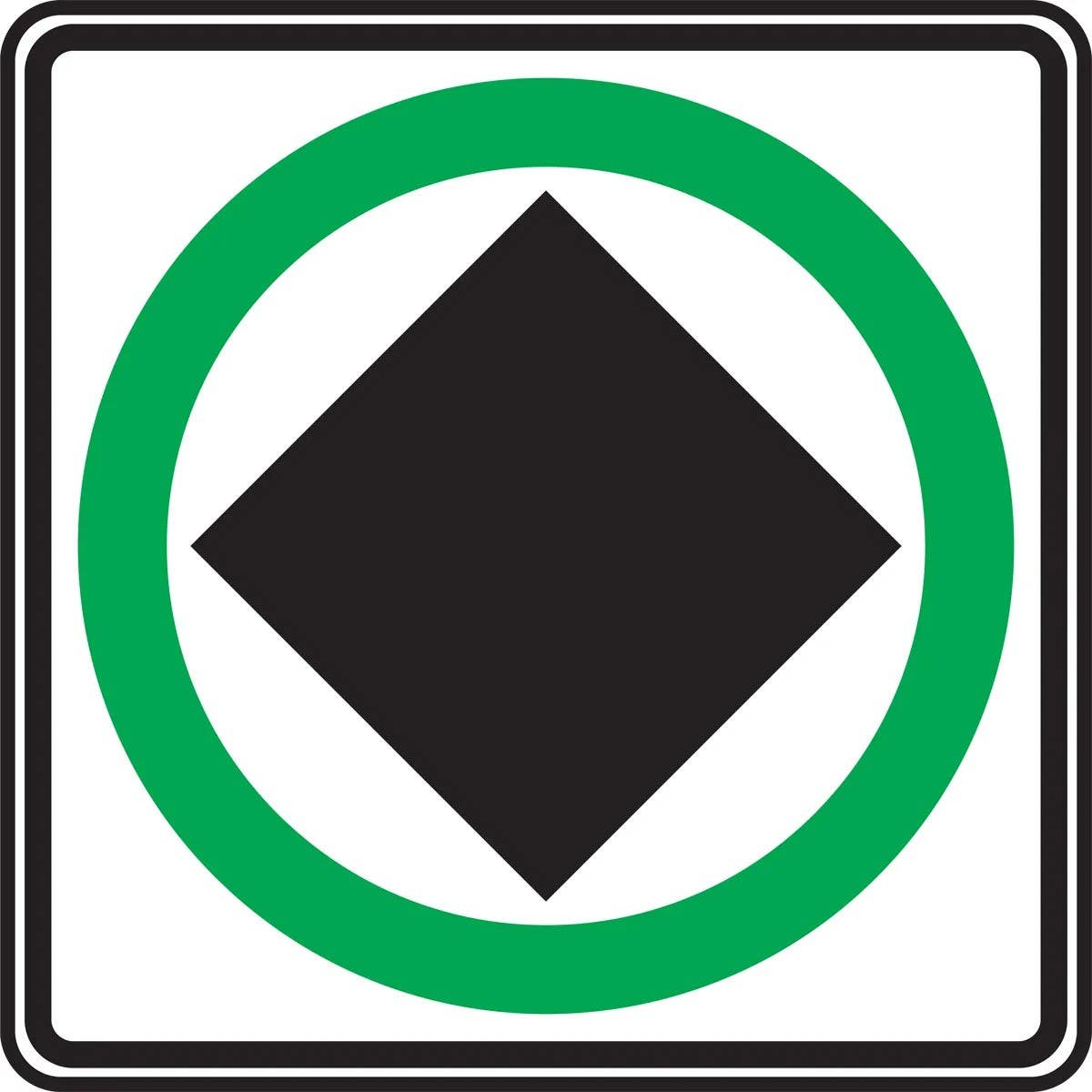 AccuformNMC FRR018 Traffic Sign, Danger Goods Allowed, 24" x 24"