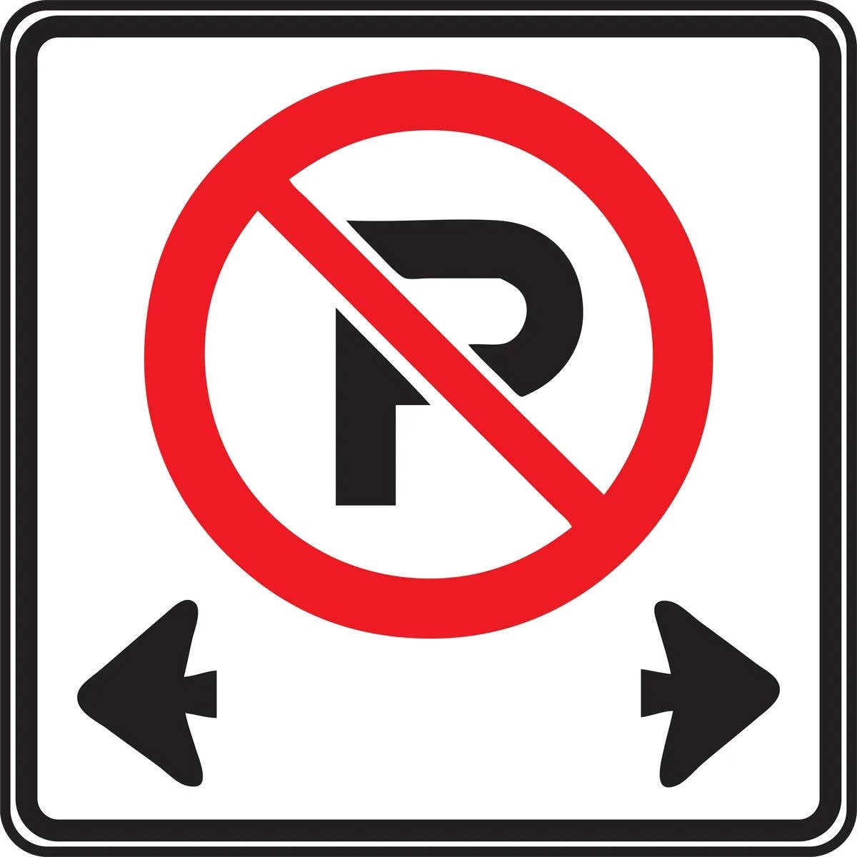 AccuformNMC FRR052 Traffic Sign, No Parking, 24" x 24"