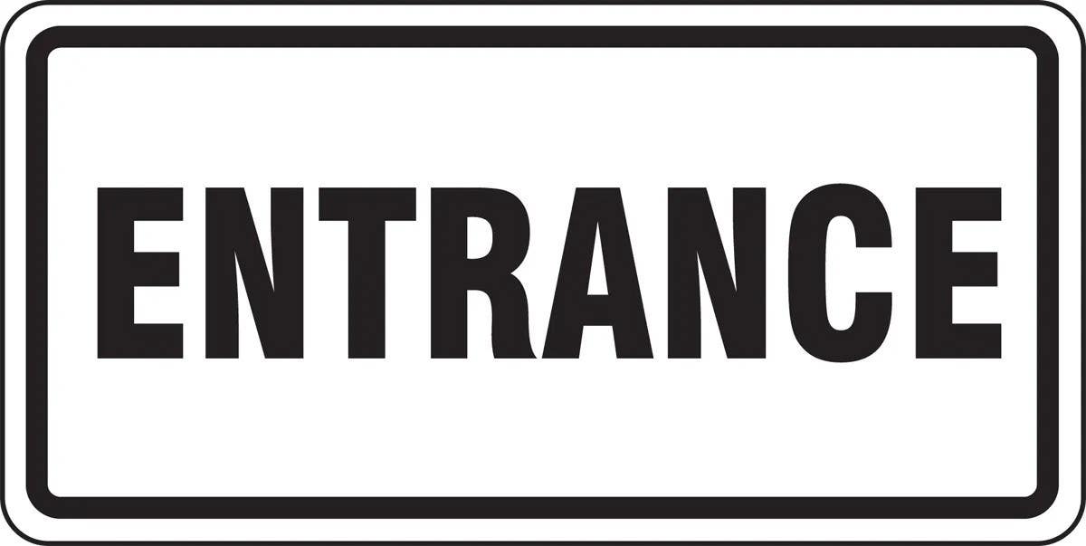 AccuformNMC FRR257 Facility Traffic Sign, Entrance, 12" H x 24" W