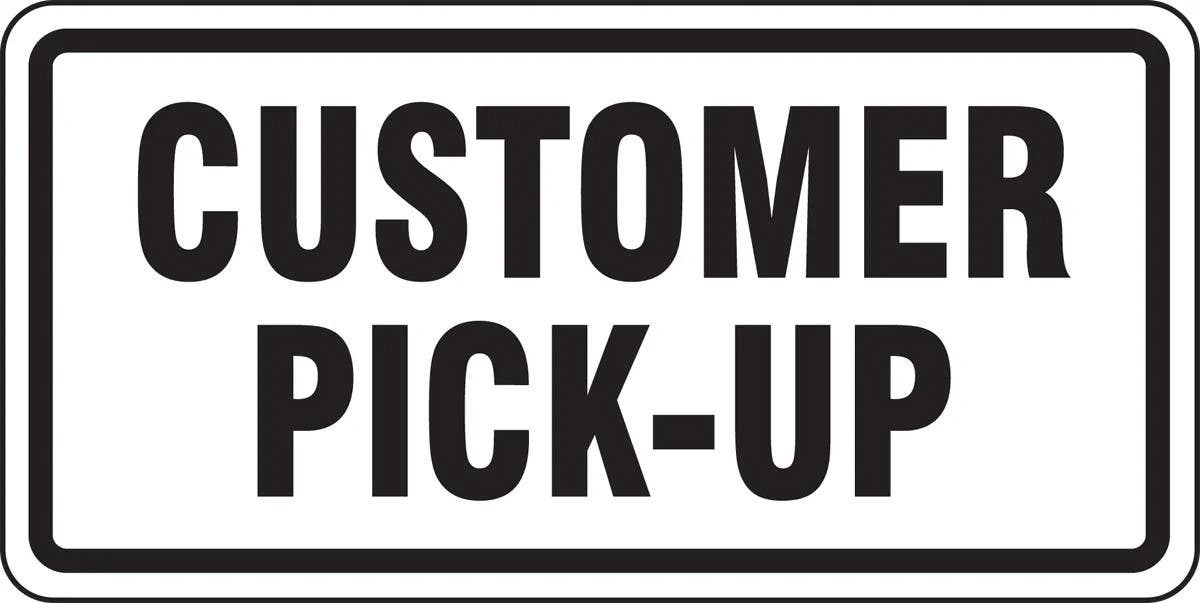 AccuformNMC FRR264 Facility Traffic Sign, Customer Pick-Up, 12" H x 24" W
