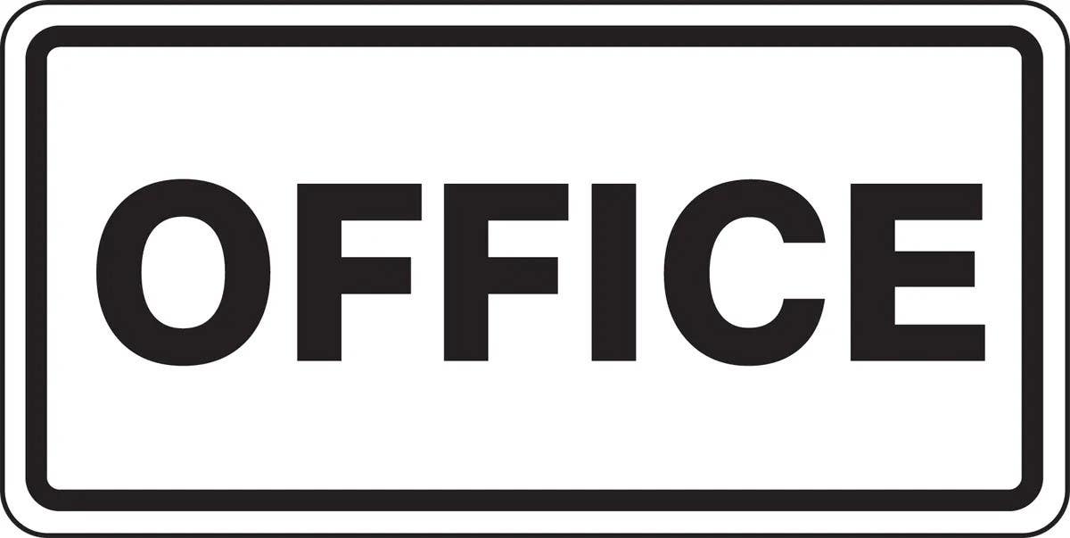 AccuformNMC FRR269 Facility Traffic Sign, Office, 12" H x 24" W