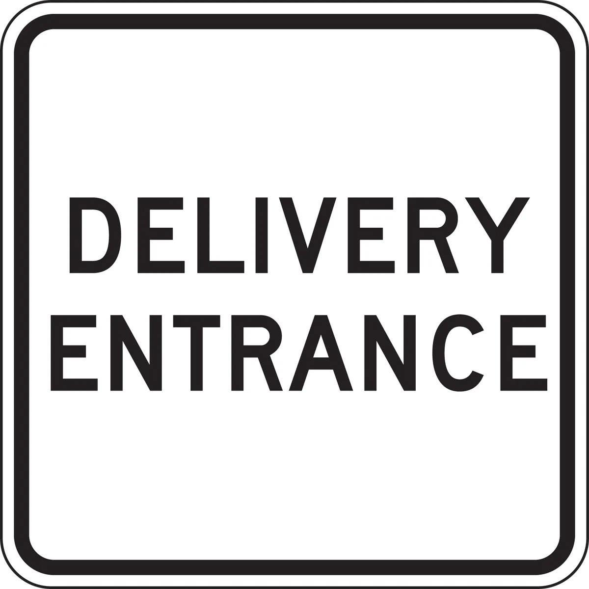 AccuformNMC FRR271 Facility Traffic Sign, Delivery Entrance, 24" x 24"